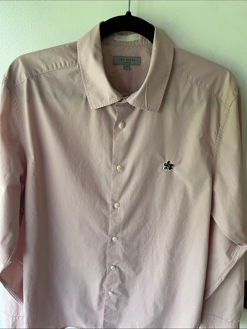 Ted Baker Men's Casual Button-Up Shirt in Dusty Pink